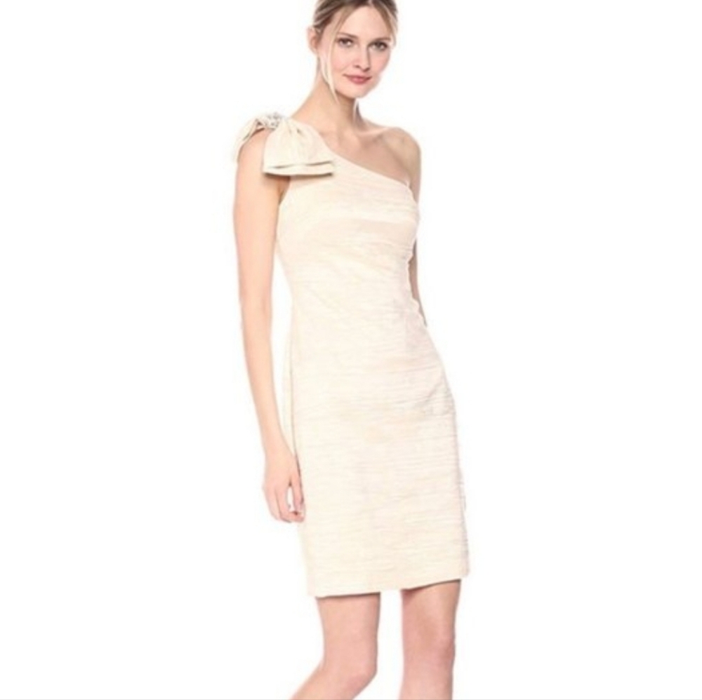 NEW! Eliza J. One-Shoulder Dress sz 6 Ivory Cream Wedding Occasion